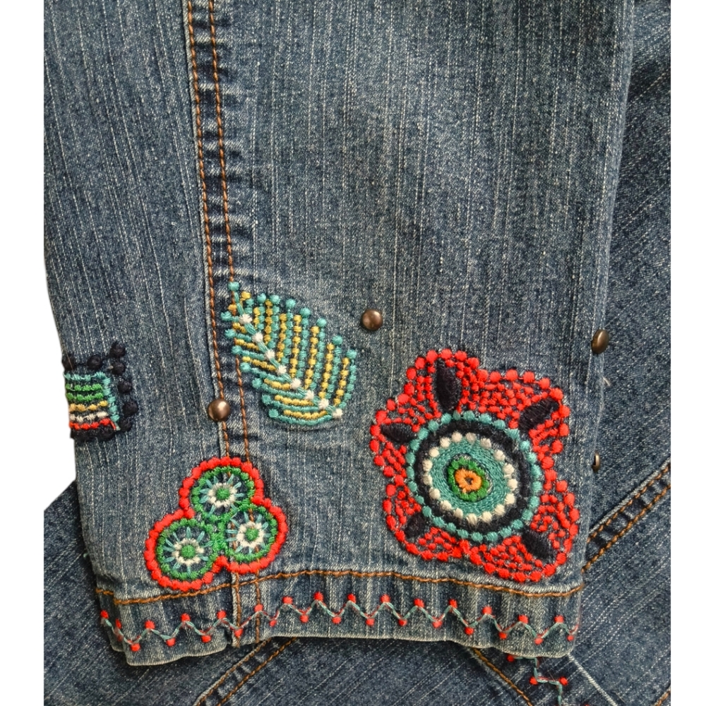 Ruby Road Embroidered Denim Jacket - image 3